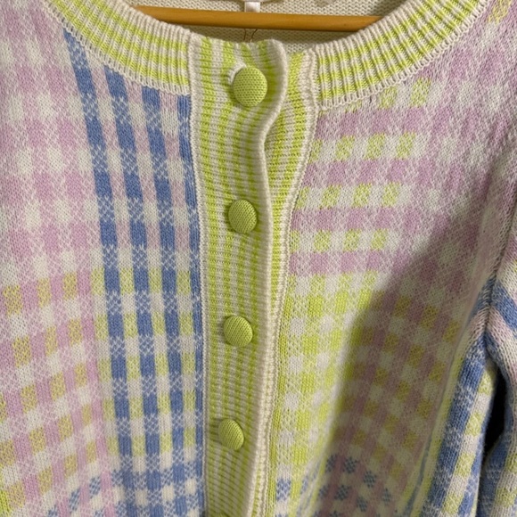 NWT LoveShackFancy Keoni Wool Blend Cardigan in Mint Jelly Size Small - Picture 4 of 8